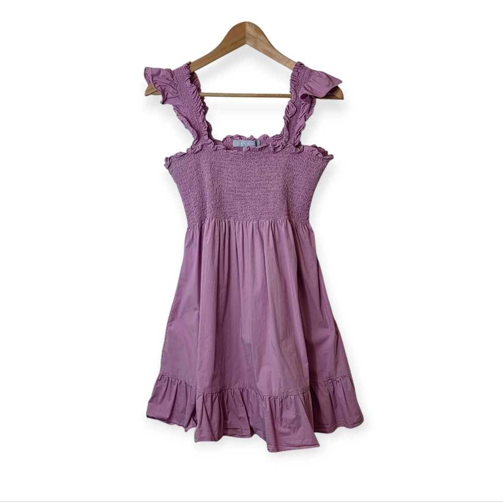 Hill House The Elizabeth Nap Dress in Lilac Sky Poplin Medium - Picture 3 of 12